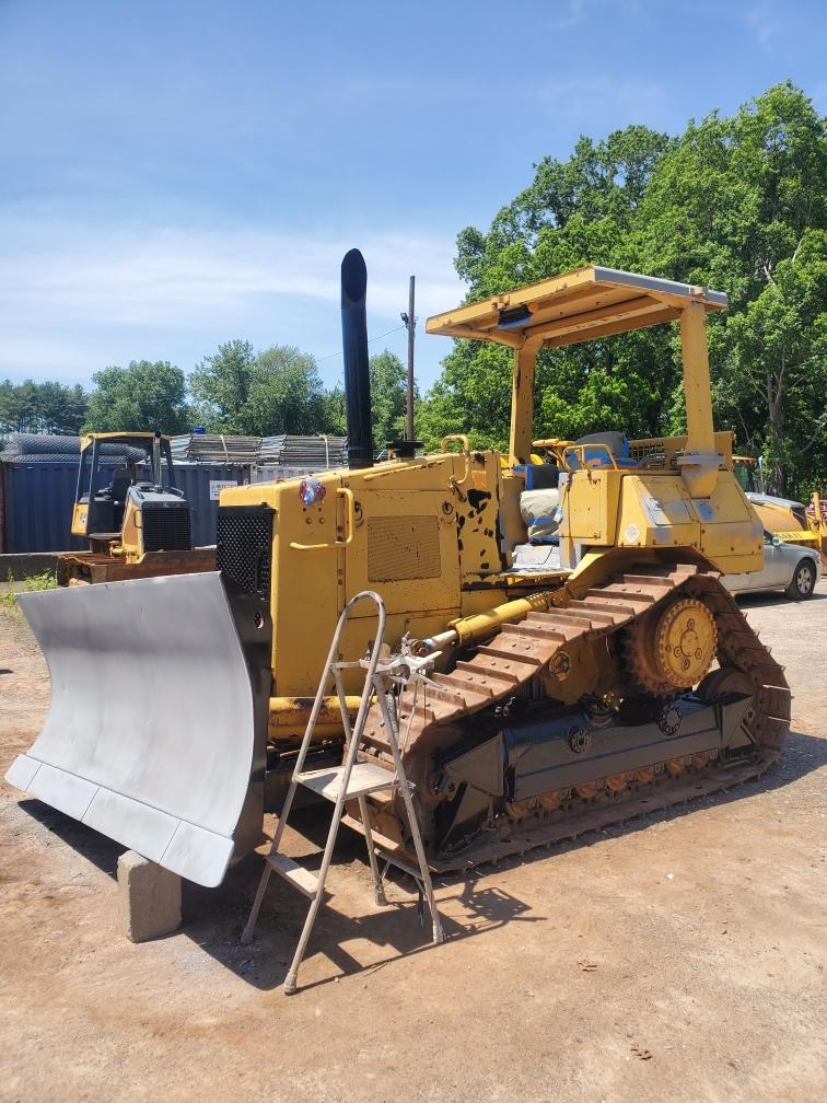 Bulldozer before paint remediation
