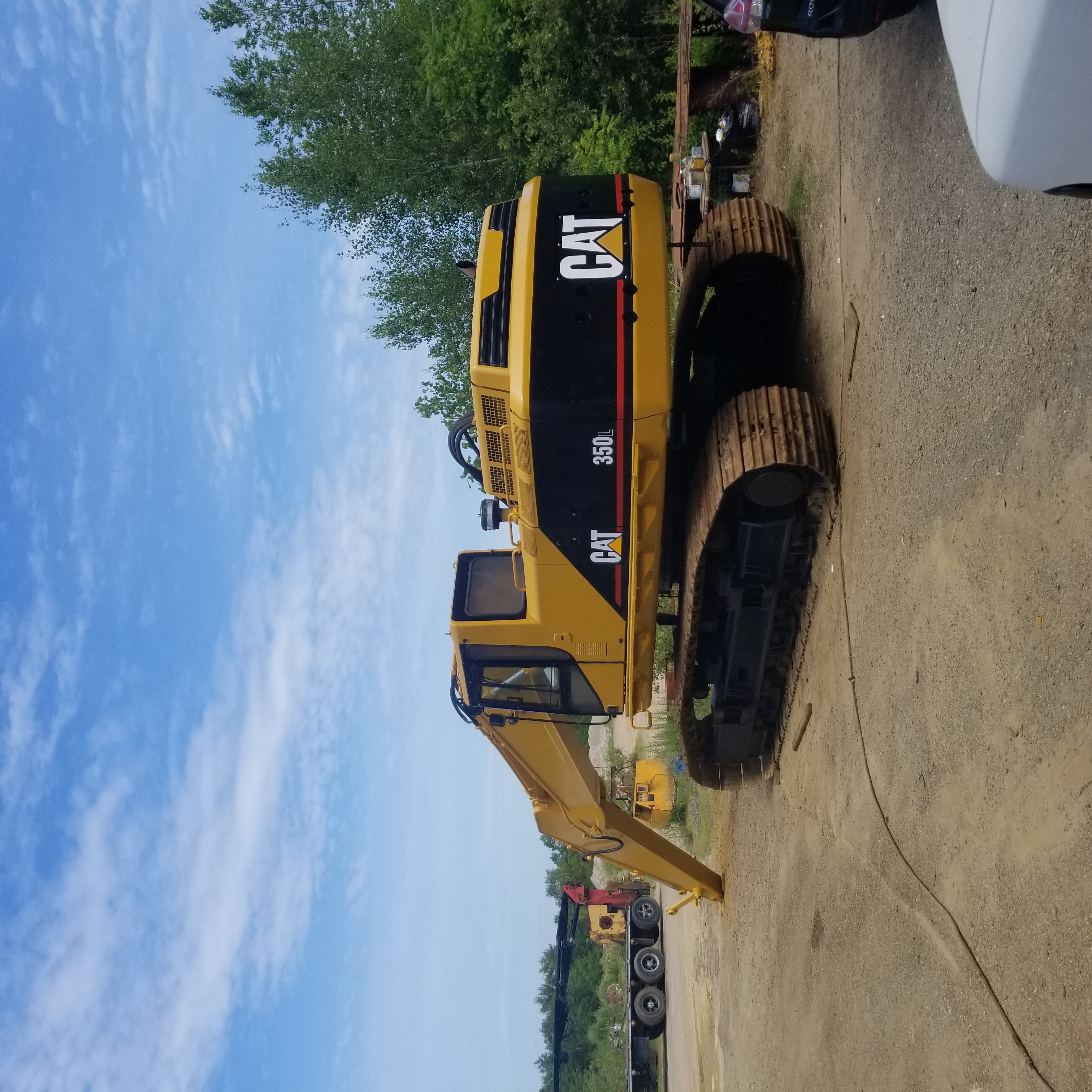 Excavator after paint remediation