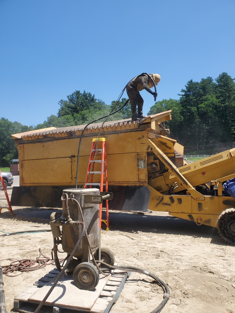 Dumptruck before paint remediation